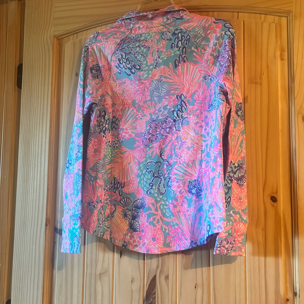 Women's Multicolor Floral Quarter-Zip popover NWT - Picture 6 of 6